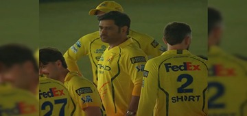 MS Dhoni joins CSK teammates mid-match, thrilling packed Chepauk crowd