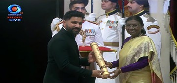 Rohit Sharma honoured with Padma Awards at Rashtrapati Bhavan