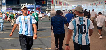 Yashasvi Jaiswal wears Lionel Messi jersey at Argentina vs Jordan match
