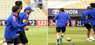 Rohit, Virat Showcase Football Skills Before England ODI Clash