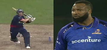 Pollard Loses Cool, Hurls Ball at Steve Smith in MLC Eliminator
