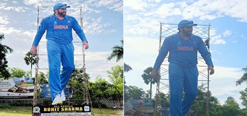 Rohit Sharma Fans Erect 50ft Cutout Ahead Of IND-WI ODI