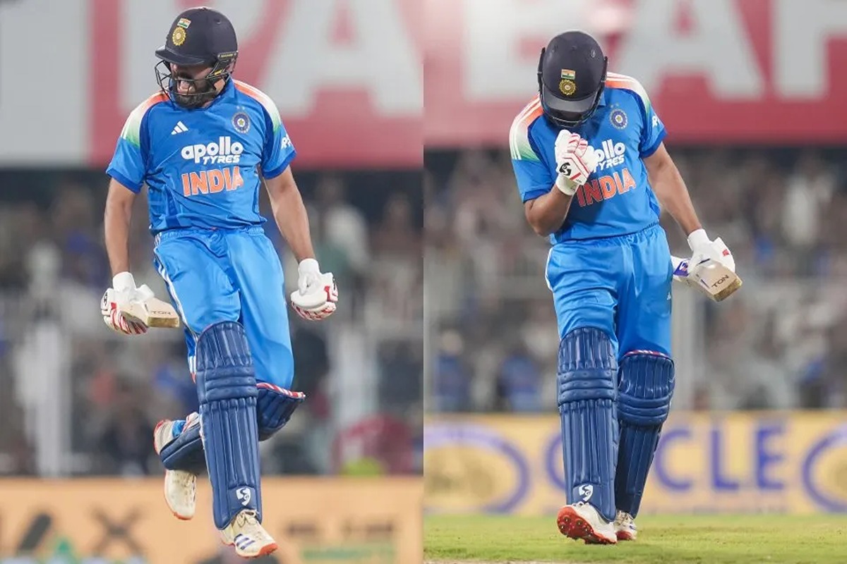 Rohit Sharma celebrates joyfully during thrilling Guwahati ODI
